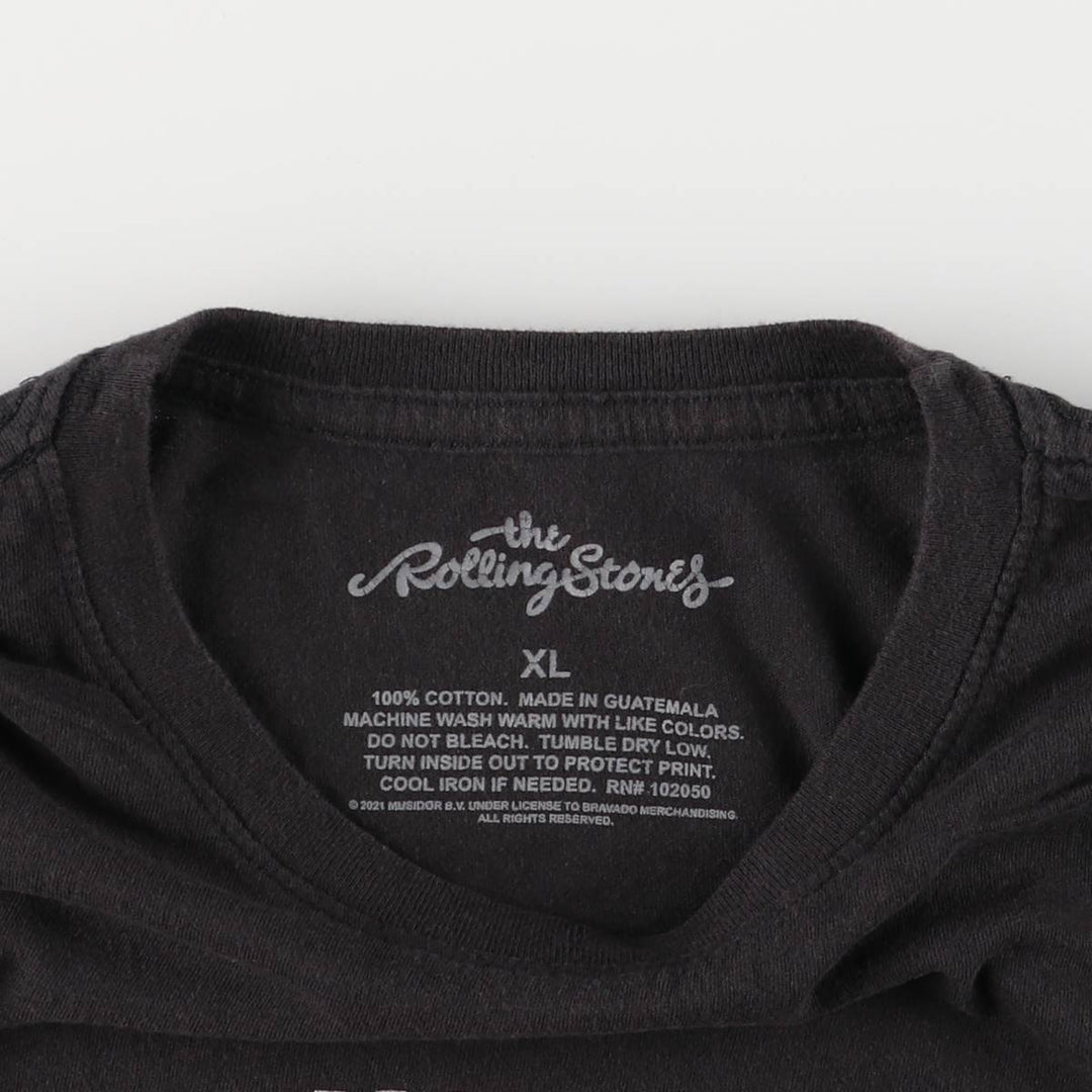 The Rolling Stones Band T-shirt, Men's XL cotton black type Vintage Second Hand