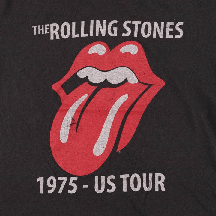 The Rolling Stones Band T-shirt, Men's XL cotton black type Vintage Second Hand