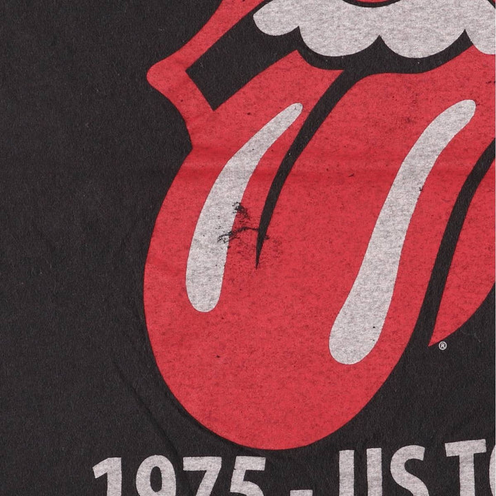 The Rolling Stones Band T-shirt, Men's XL cotton black type Vintage Second Hand