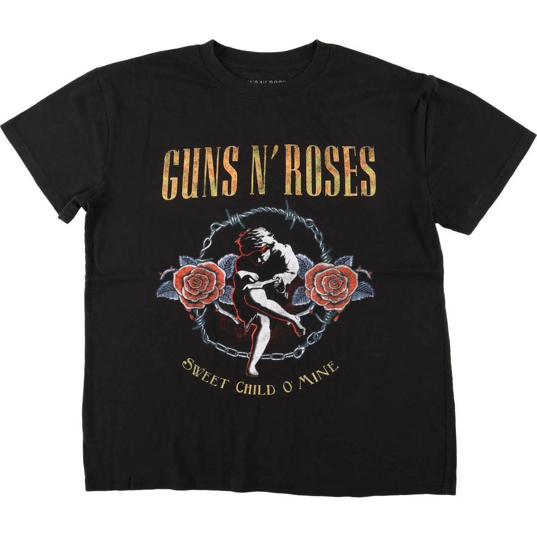 Guns N' Roses Band T-shirt, Band T, Men's L size cotton black type Vintage Second Hand