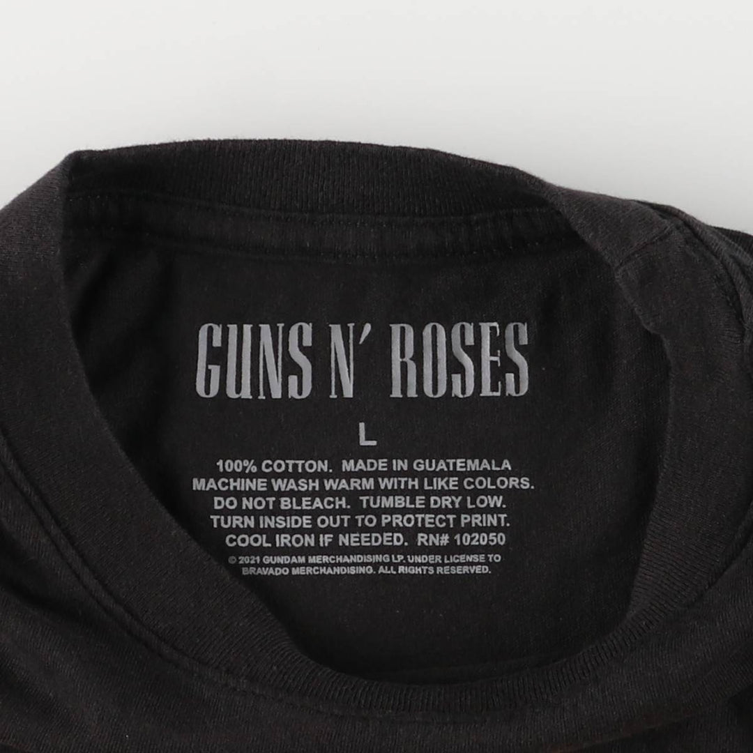 Guns N' Roses Band T-shirt, Band T, Men's L size cotton black type Vintage Second Hand