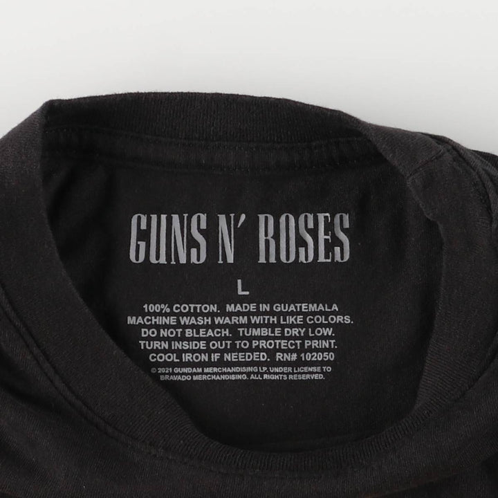 Guns N' Roses Band T-shirt, Band T, Men's L size cotton black type Vintage Second Hand