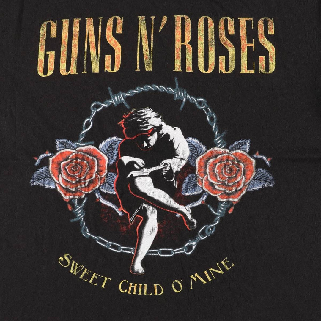Guns N' Roses Band T-shirt, Band T, Men's L size cotton black type Vintage Second Hand