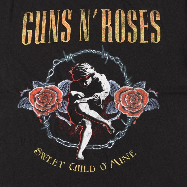 Guns N' Roses Band T-shirt, Band T, Men's L size cotton black type Vintage Second Hand