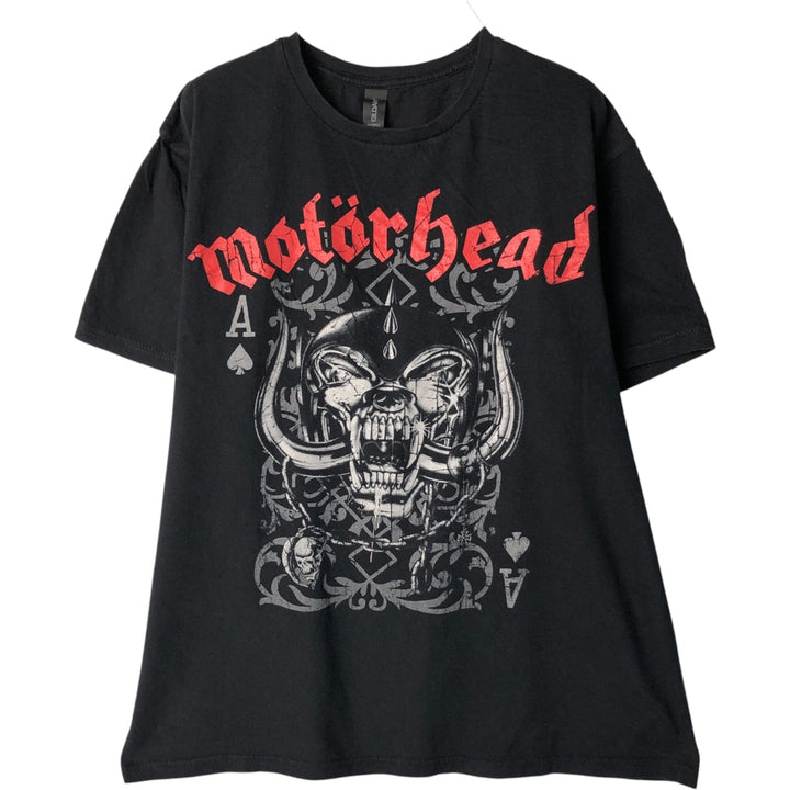 Gildan MOTORHEAD Skull Pattern Band T-Shirt, Men's Size L cotton black type Vintage Second Hand