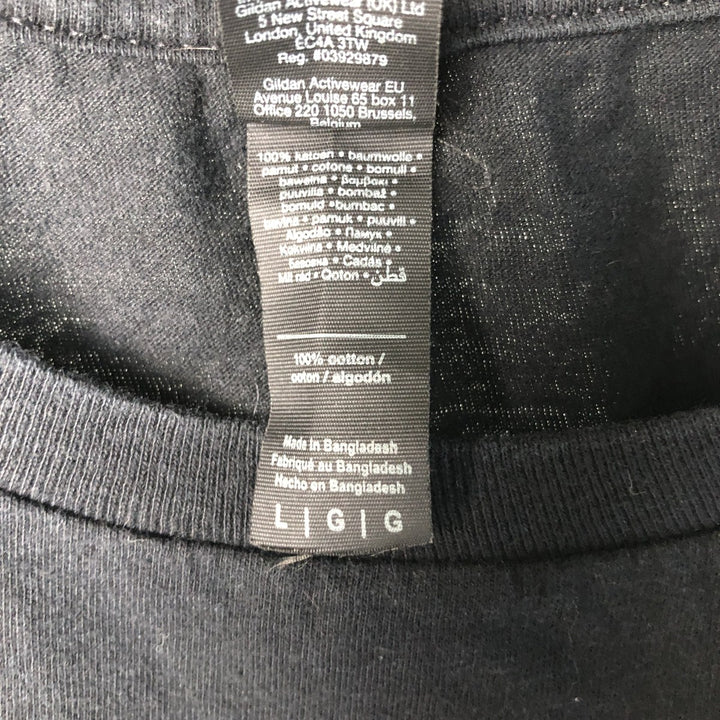 Gildan MOTORHEAD Skull Pattern Band T-Shirt, Men's Size L cotton black type Vintage Second Hand