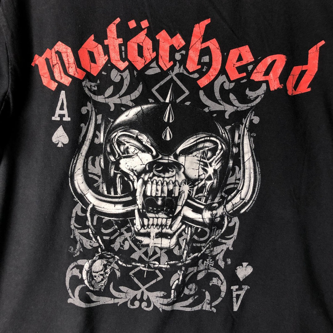Gildan MOTORHEAD Skull Pattern Band T-Shirt, Men's Size L cotton black type Vintage Second Hand