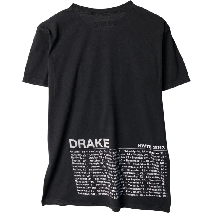 DRAKE Rap T-shirt, Men's M size cotton black type Vintage Second Hand