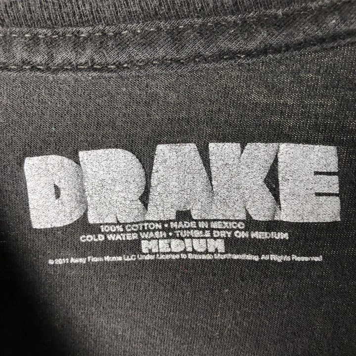 DRAKE Rap T-shirt, Men's M size cotton black type Vintage Second Hand