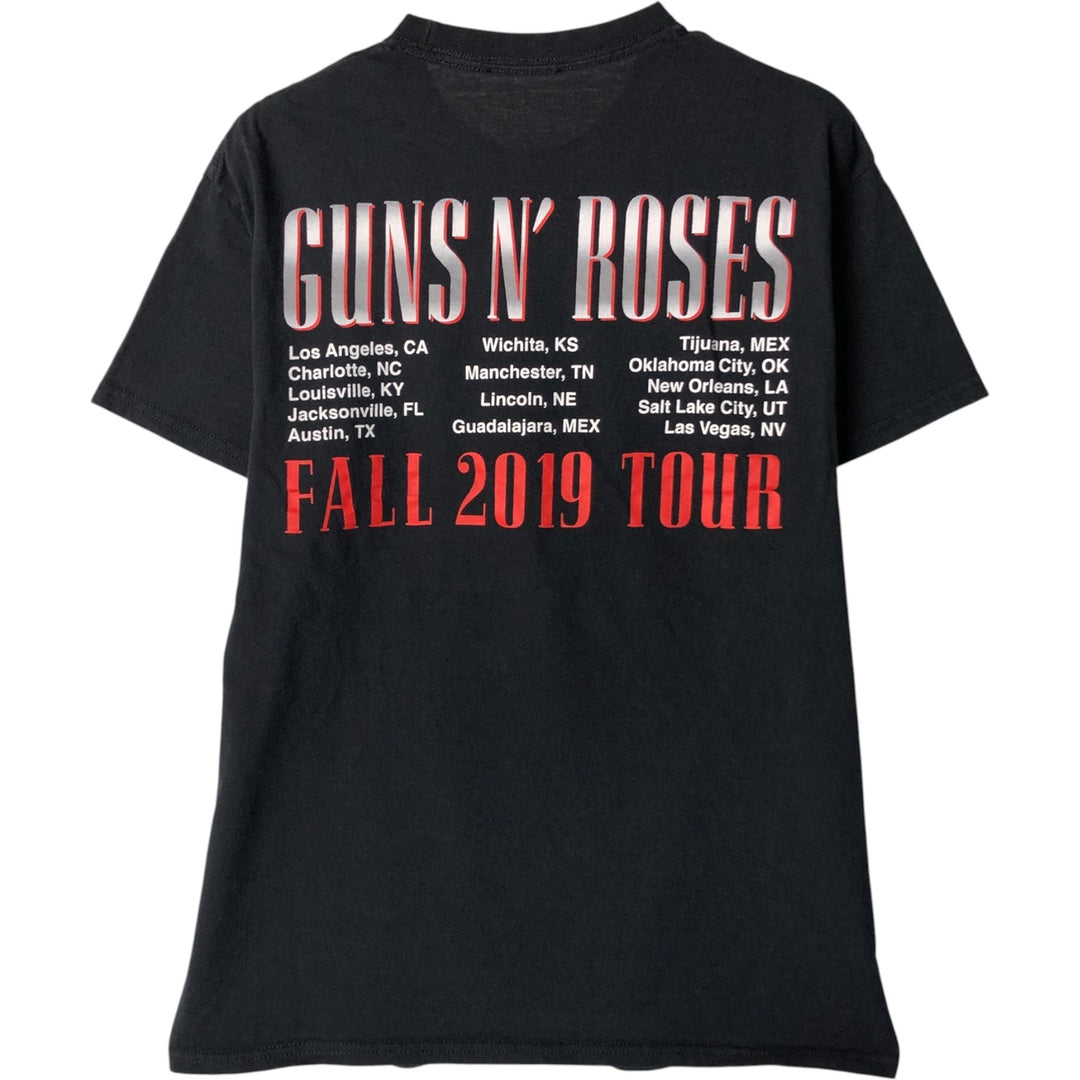 Guns N' Roses Band T-shirt, Men's M size cotton black type Vintage Second Hand