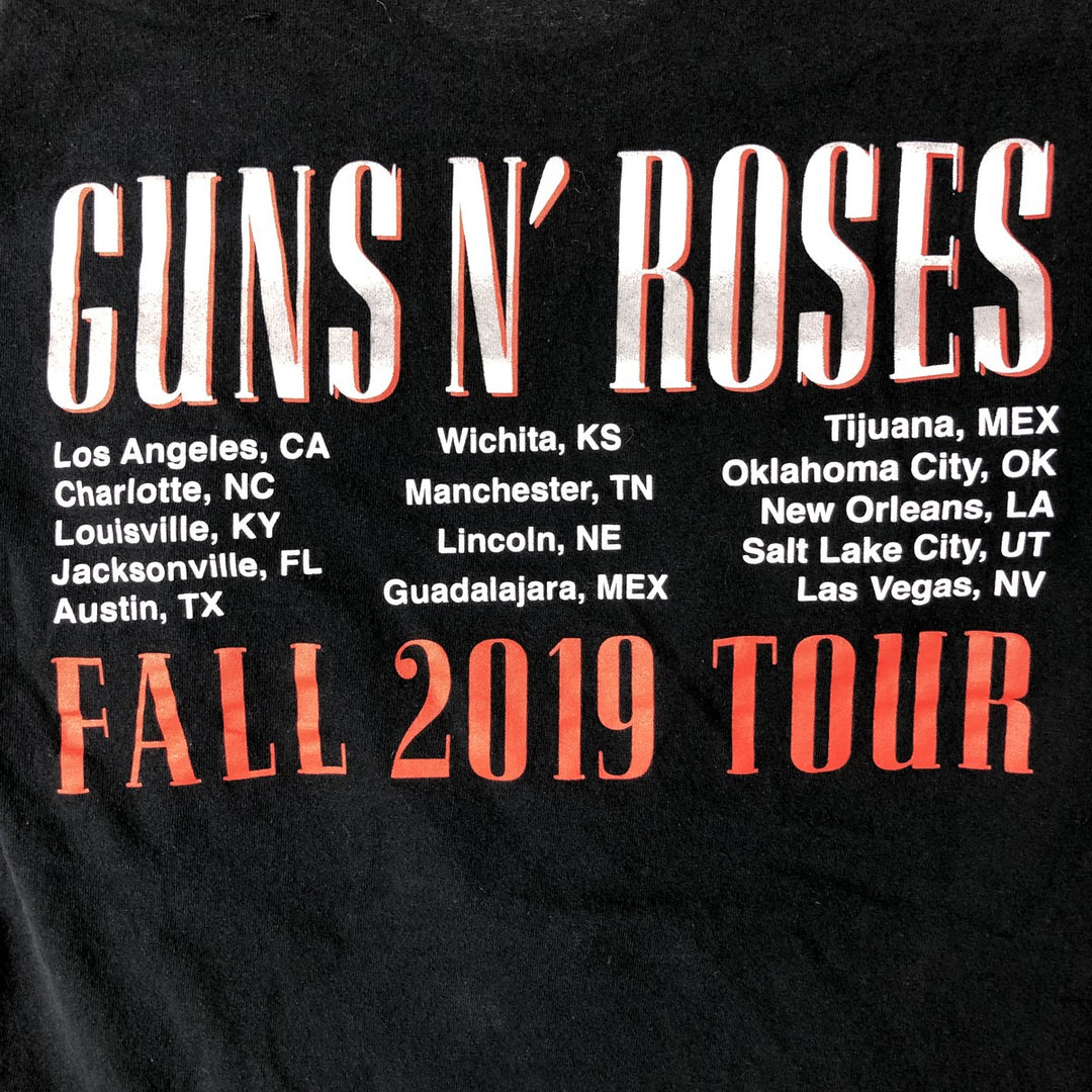 Guns N' Roses Band T-shirt, Men's M size cotton black type Vintage Second Hand
