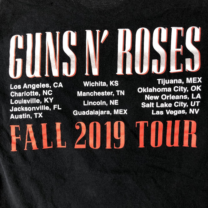 Guns N' Roses Band T-shirt, Men's M size cotton black type Vintage Second Hand