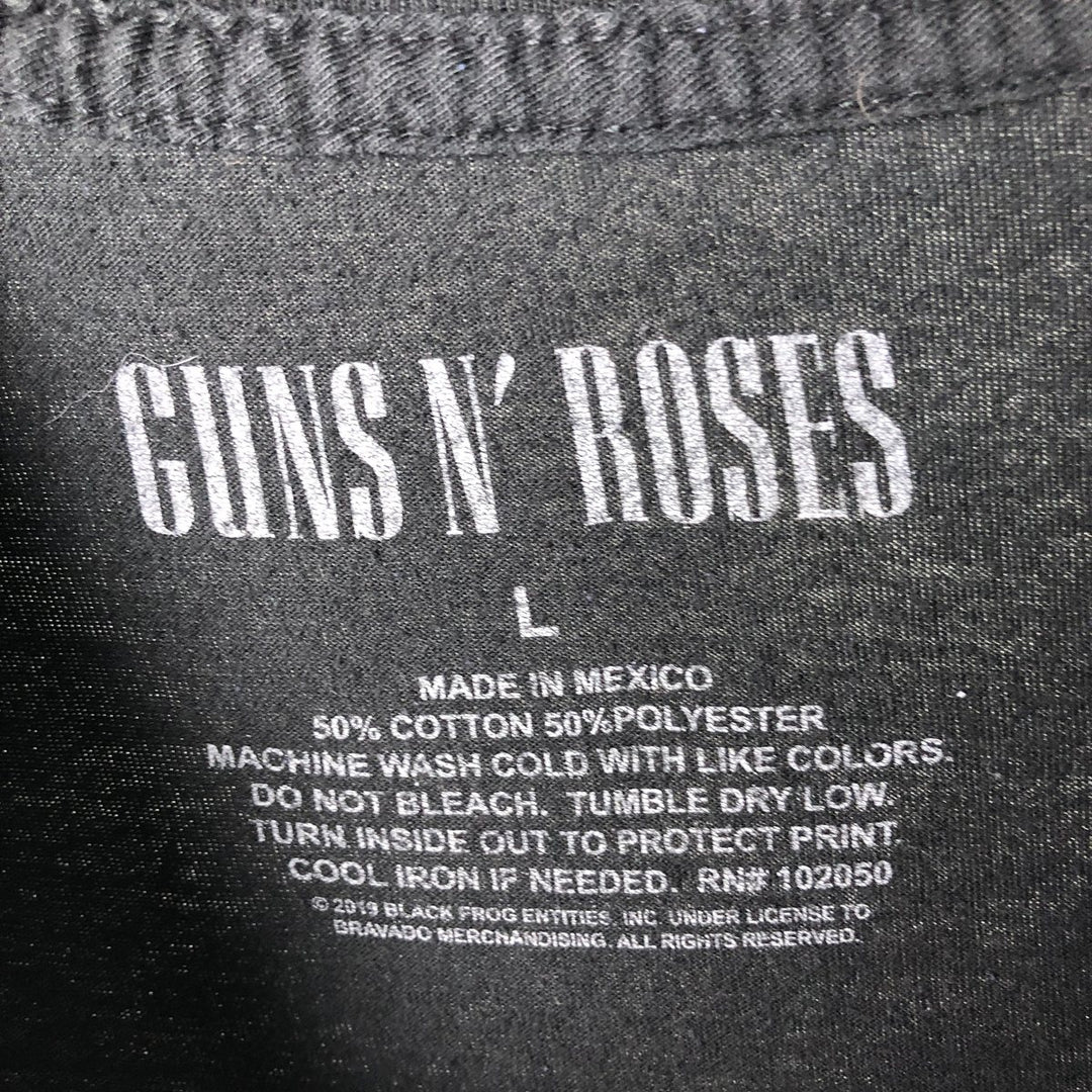 Guns N' Roses Band T-shirt, Band T, Men's L size cotton black type Vintage Second Hand