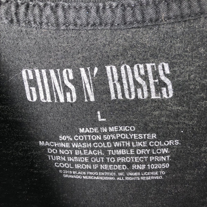 Guns N' Roses Band T-shirt, Band T, Men's L size cotton black type Vintage Second Hand