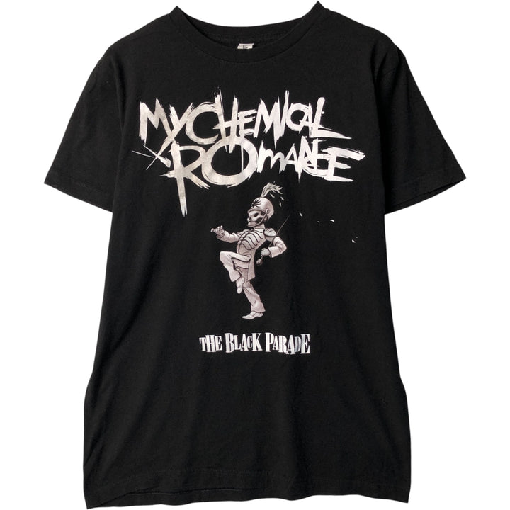 TULTEX MY CHEMICAL ROMANCE Skull Pattern Band T-Shirt, Men's Size Medium cotton black type Vintage Second Hand