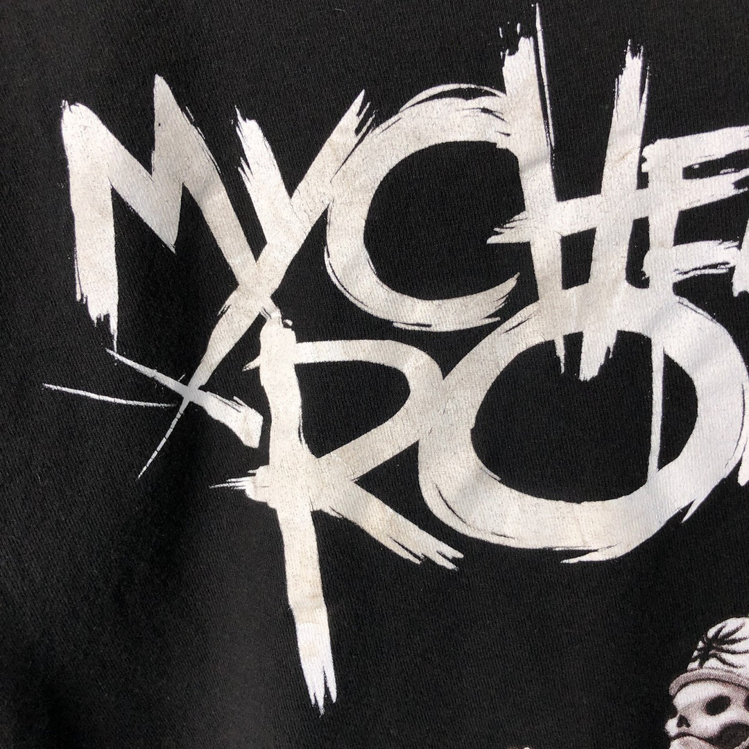 TULTEX MY CHEMICAL ROMANCE Skull Pattern Band T-Shirt, Men's Size Medium cotton black type Vintage Second Hand