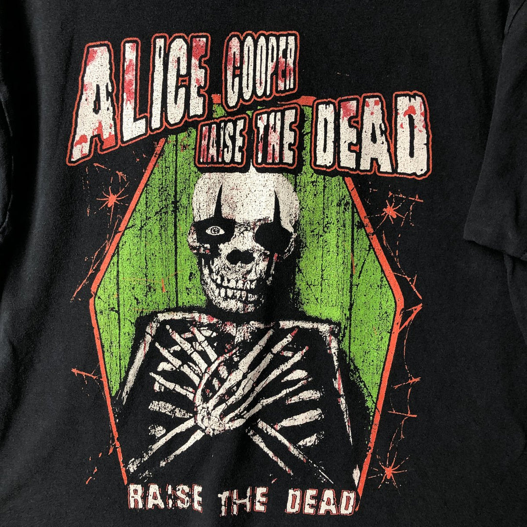 Gildan Alice Cooper Band T-Shirt, Men's Size Medium cotton black type Vintage Second Hand