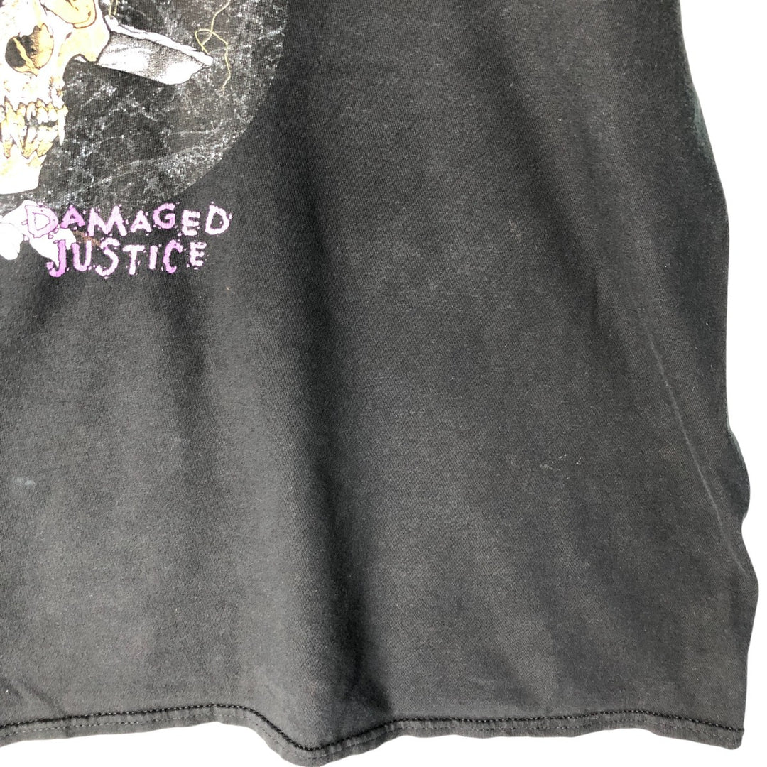 Metallica Skull Pattern Band T-Shirt, Men's Size L cotton black type Vintage Second Hand