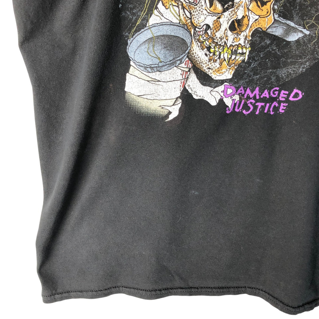 Metallica Skull Pattern Band T-Shirt, Men's Size L cotton black type Vintage Second Hand