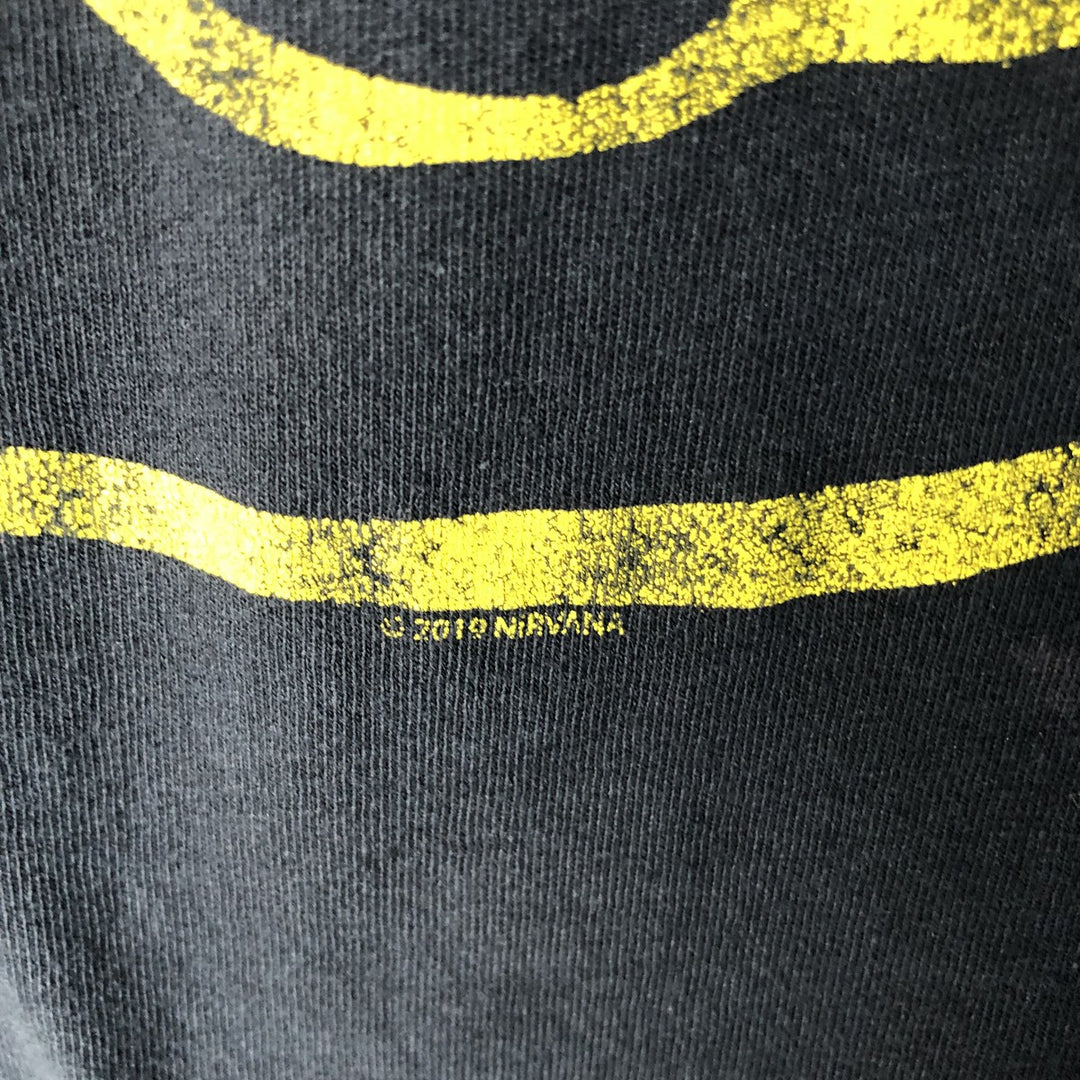 NIRVANA Nirvana Band T-shirt, Band T, Men's M size cotton black type Vintage Second Hand