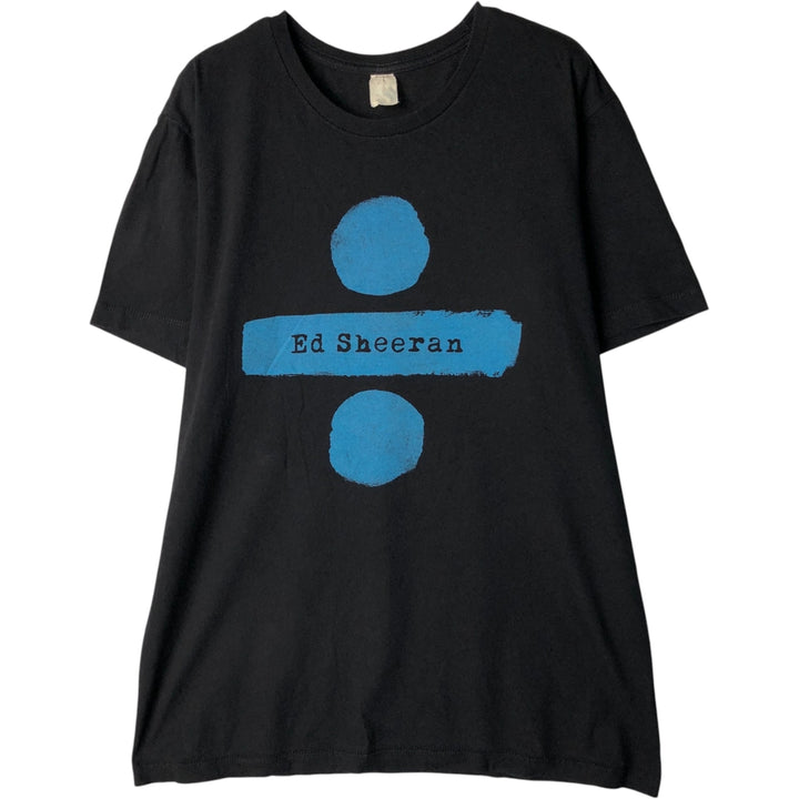 ED SHEERAN Ed Sheeran Band T-shirt Band T Men's M size unclear black type Vintage Second Hand