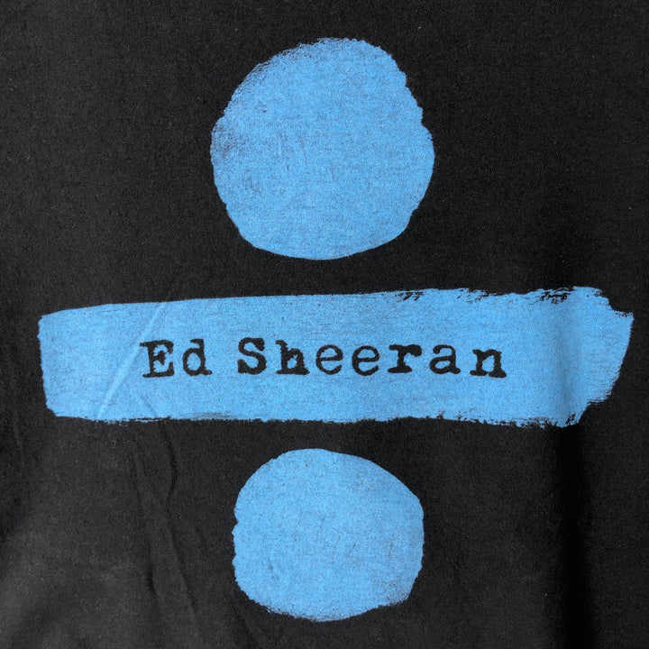 ED SHEERAN Ed Sheeran Band T-shirt Band T Men's M size unclear black type Vintage Second Hand