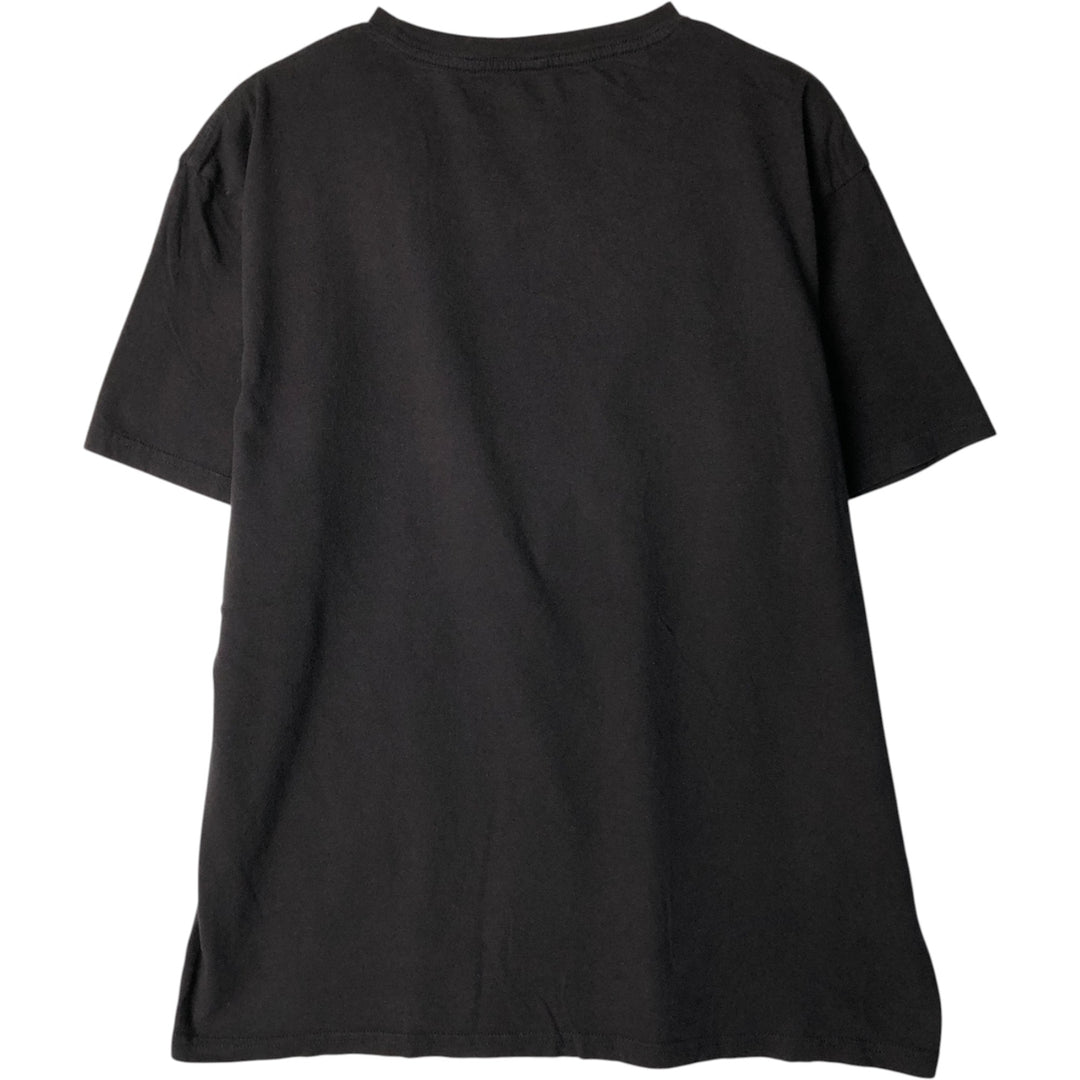 RUSH Band T-shirt, Men's L size cotton black type Vintage Second Hand