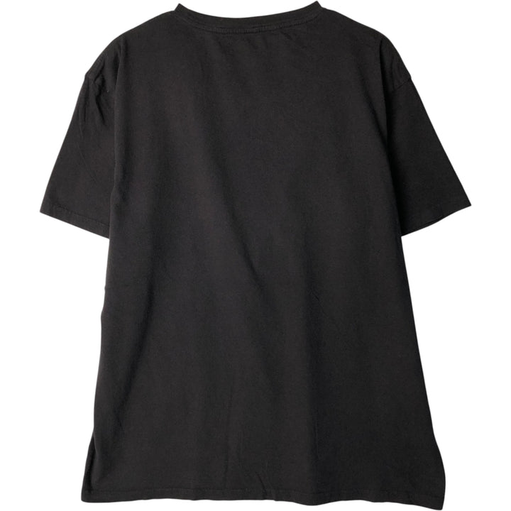 RUSH Band T-shirt, Men's L size cotton black type Vintage Second Hand