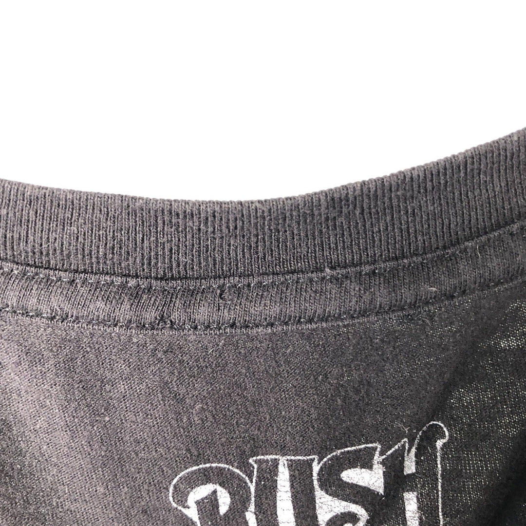 RUSH Band T-shirt, Men's L size cotton black type Vintage Second Hand