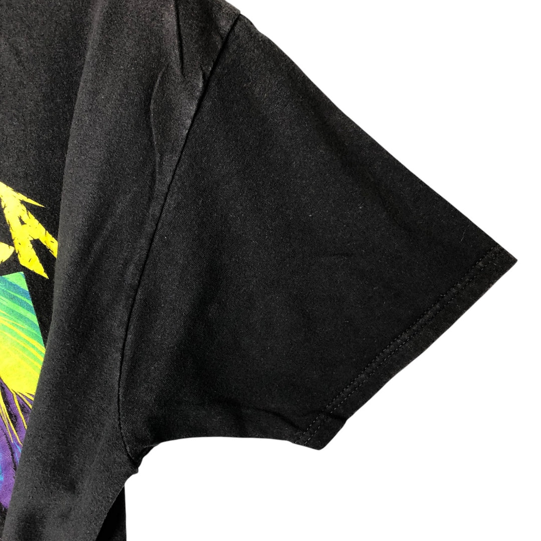 Metallica Skull Pattern Band T-shirt Band Tee Men's M size cotton black type Vintage Second Hand