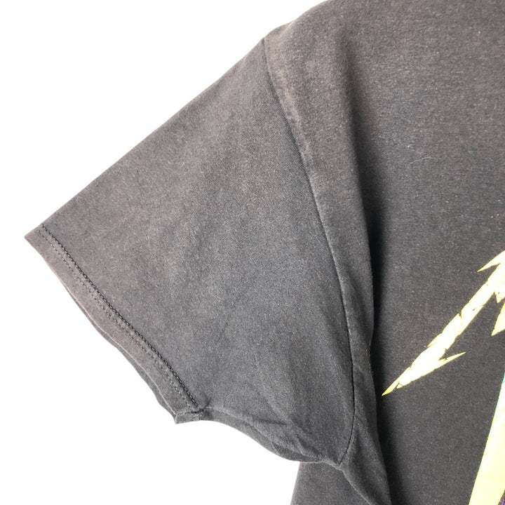 Metallica Skull Pattern Band T-shirt Band Tee Men's M size cotton black type Vintage Second Hand