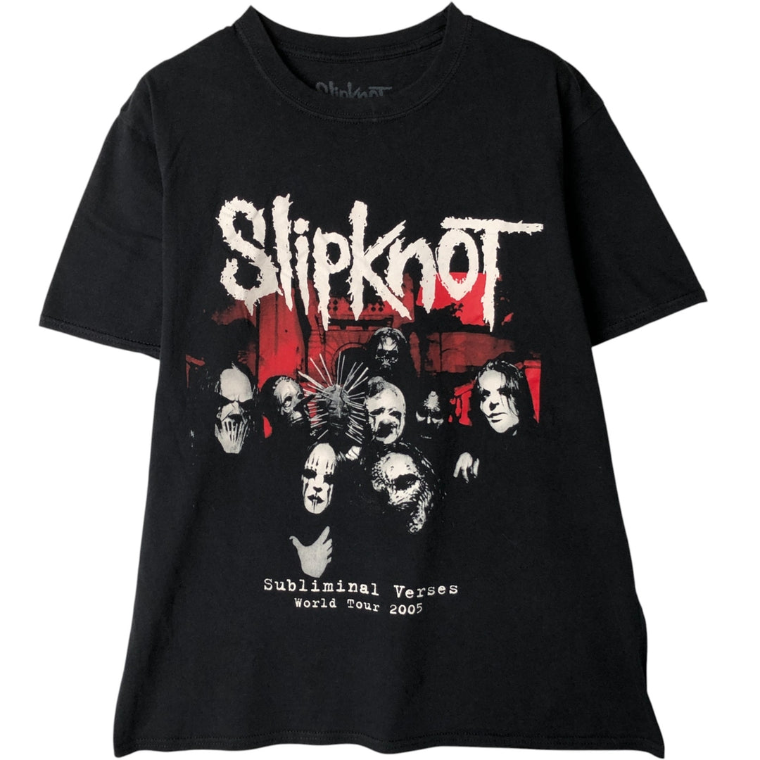 Slipknot Band T-shirt, Band T, Men's L size cotton black type Vintage Second Hand