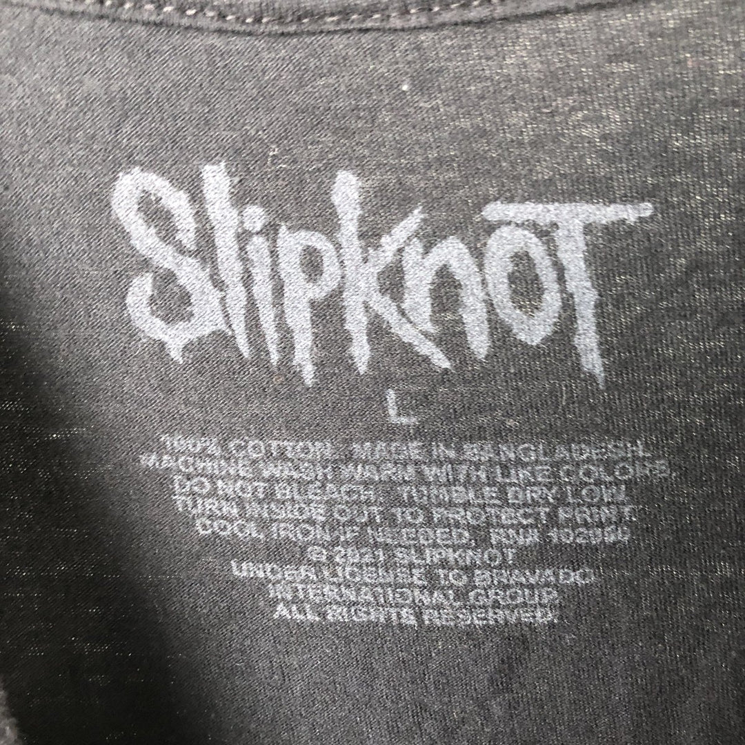 Slipknot Band T-shirt, Band T, Men's L size cotton black type Vintage Second Hand