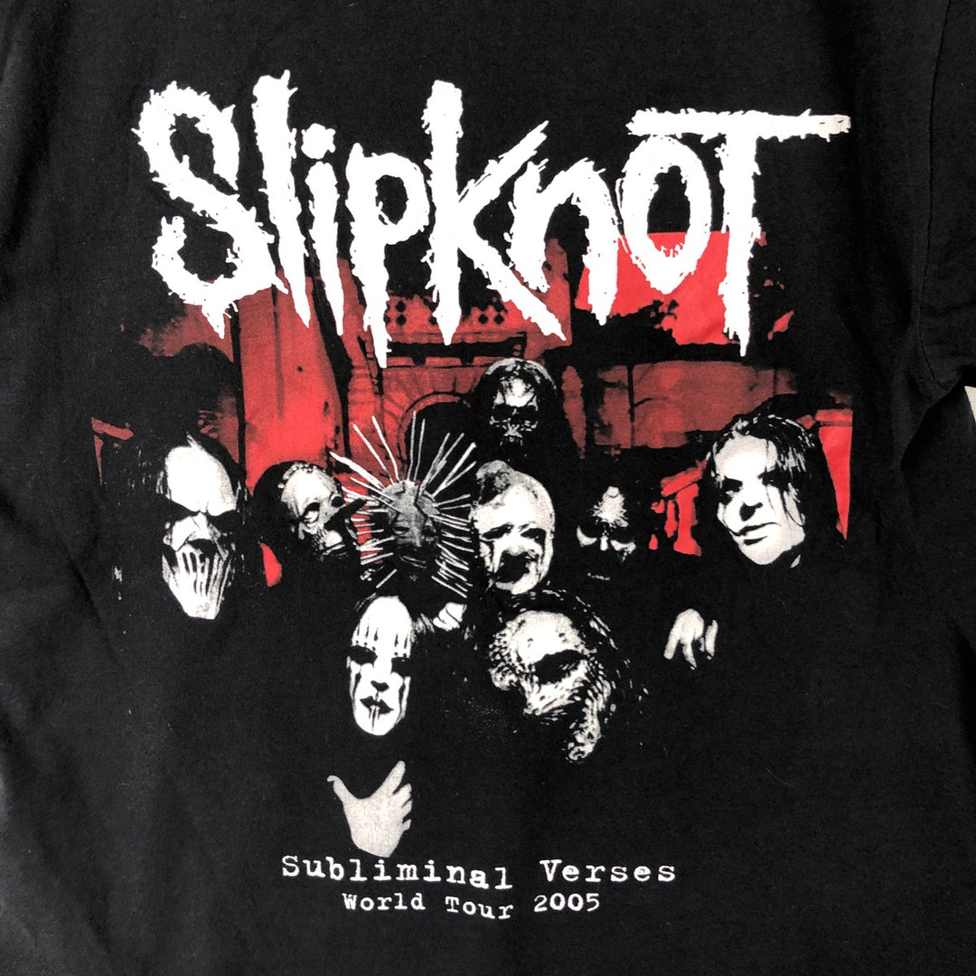 Slipknot Band T-shirt, Band T, Men's L size cotton black type Vintage Second Hand