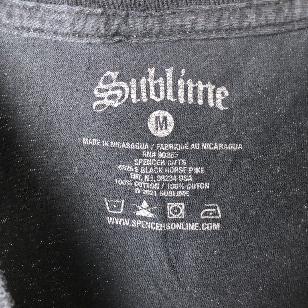SUBLIME Band T-shirt, Men's M size cotton black type Vintage Second Hand