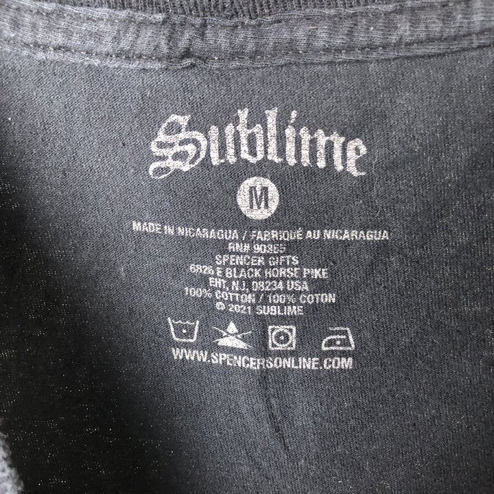 SUBLIME Band T-shirt, Men's M size cotton black type Vintage Second Hand