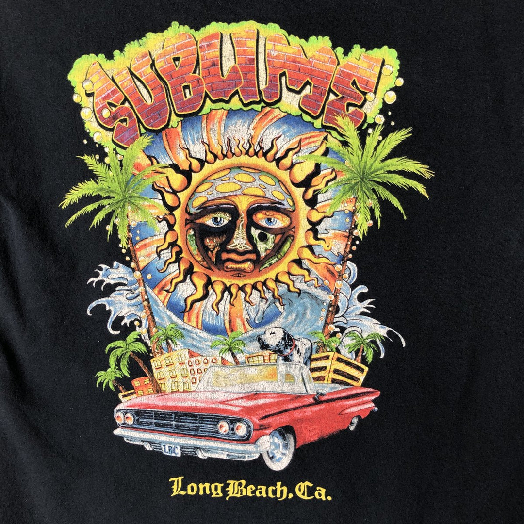 SUBLIME Band T-shirt, Men's M size cotton black type Vintage Second Hand