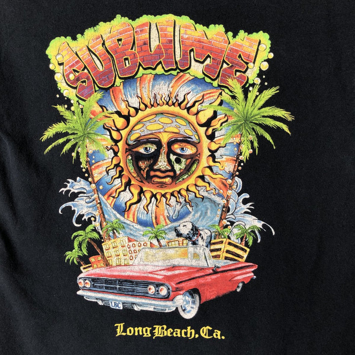SUBLIME Band T-shirt, Men's M size cotton black type Vintage Second Hand