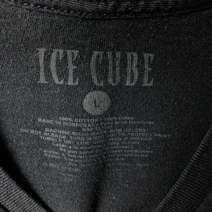 ICE CUBE Rap T-shirt, Men's L size cotton black type Vintage Second Hand