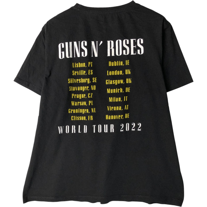 Guns N' Roses Band T-shirt, Band T, Men's XL size cotton black type Vintage Second Hand