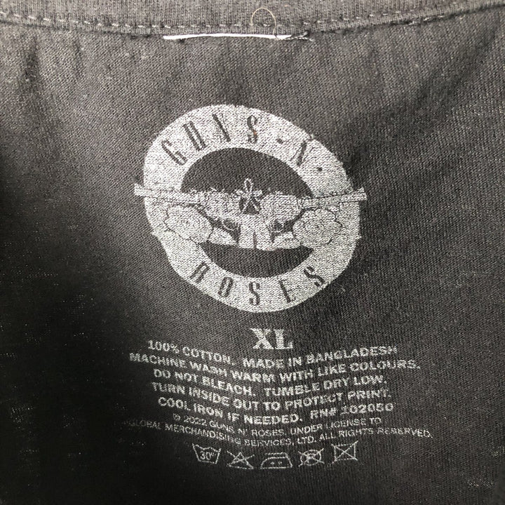 Guns N' Roses Band T-shirt, Band T, Men's XL size cotton black type Vintage Second Hand