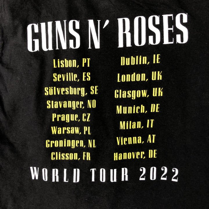 Guns N' Roses Band T-shirt, Band T, Men's XL size cotton black type Vintage Second Hand