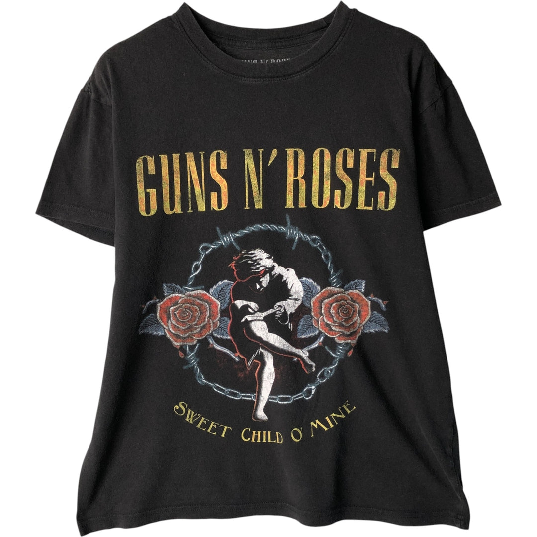 Guns N' Roses Band T-shirt, Men's M size cotton black type Vintage Second Hand