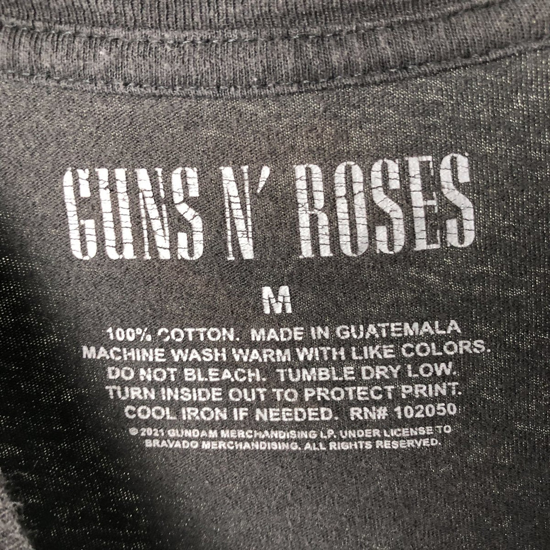 Guns N' Roses Band T-shirt, Men's M size cotton black type Vintage Second Hand