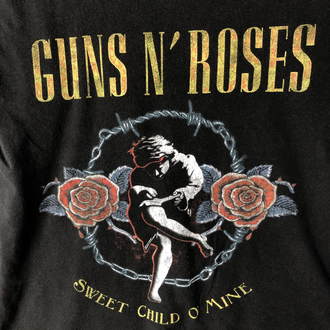 Guns N' Roses Band T-shirt, Men's M size cotton black type Vintage Second Hand