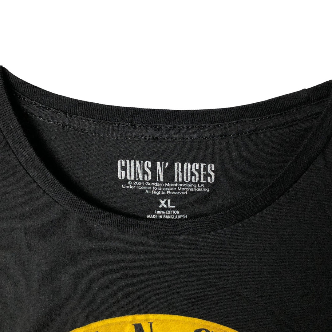 Guns N' Roses Band T-shirt, Band T, Men's XL size cotton black type Vintage Second Hand