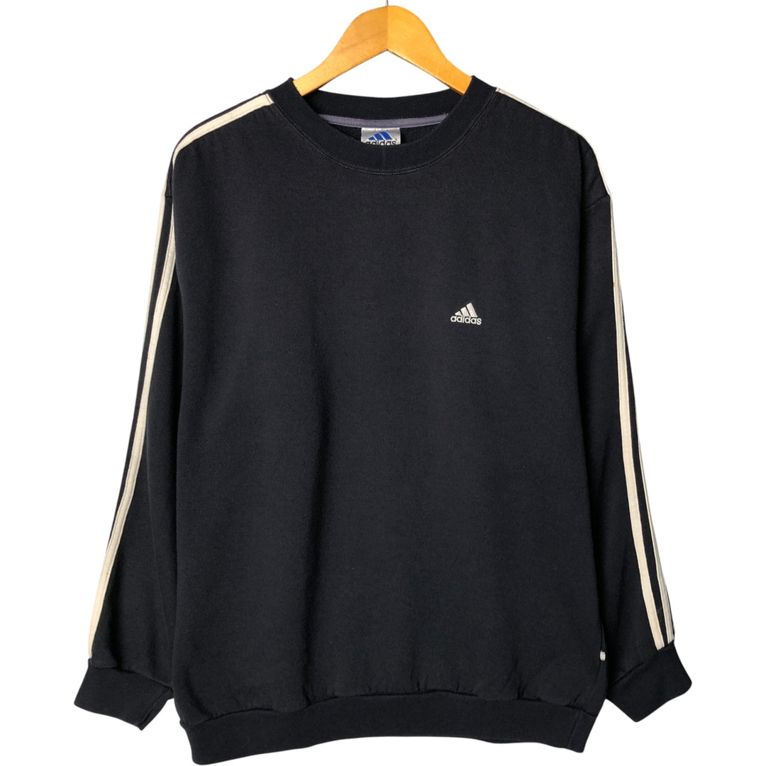 Vintage 80s-90'S Adidas One-Point Logo Sweatshirt, Men's Size L cotton navy blue type Vintage Second Hand