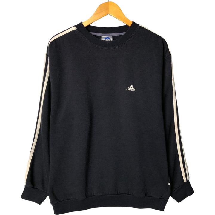 Vintage 80s-90'S Adidas One-Point Logo Sweatshirt, Men's Size L cotton navy blue type Vintage Second Hand