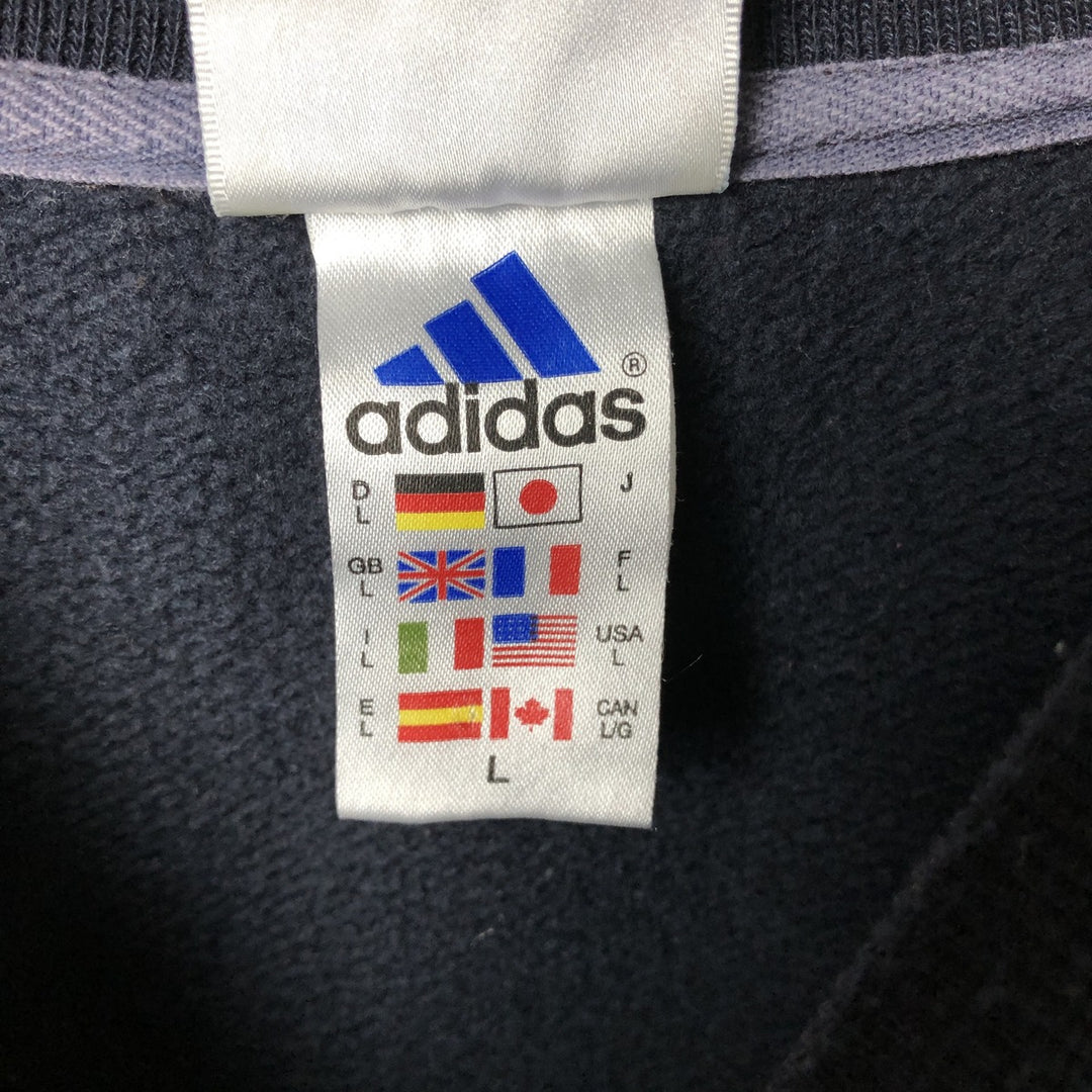 Vintage 80s-90'S Adidas One-Point Logo Sweatshirt, Men's Size L cotton navy blue type Vintage Second Hand