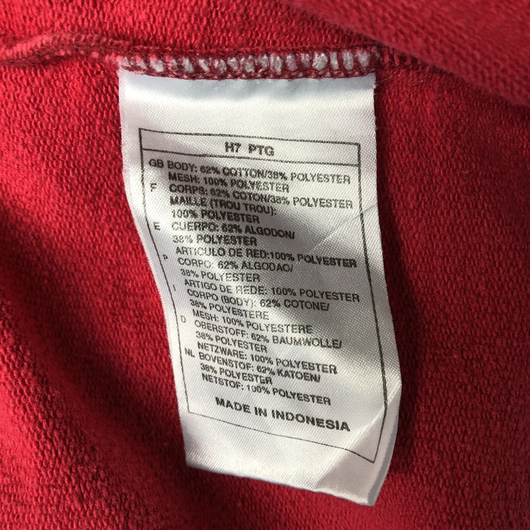 90'S Nike logo embroidered sweatshirt, size L, men's cotton red type Vintage Second Hand
